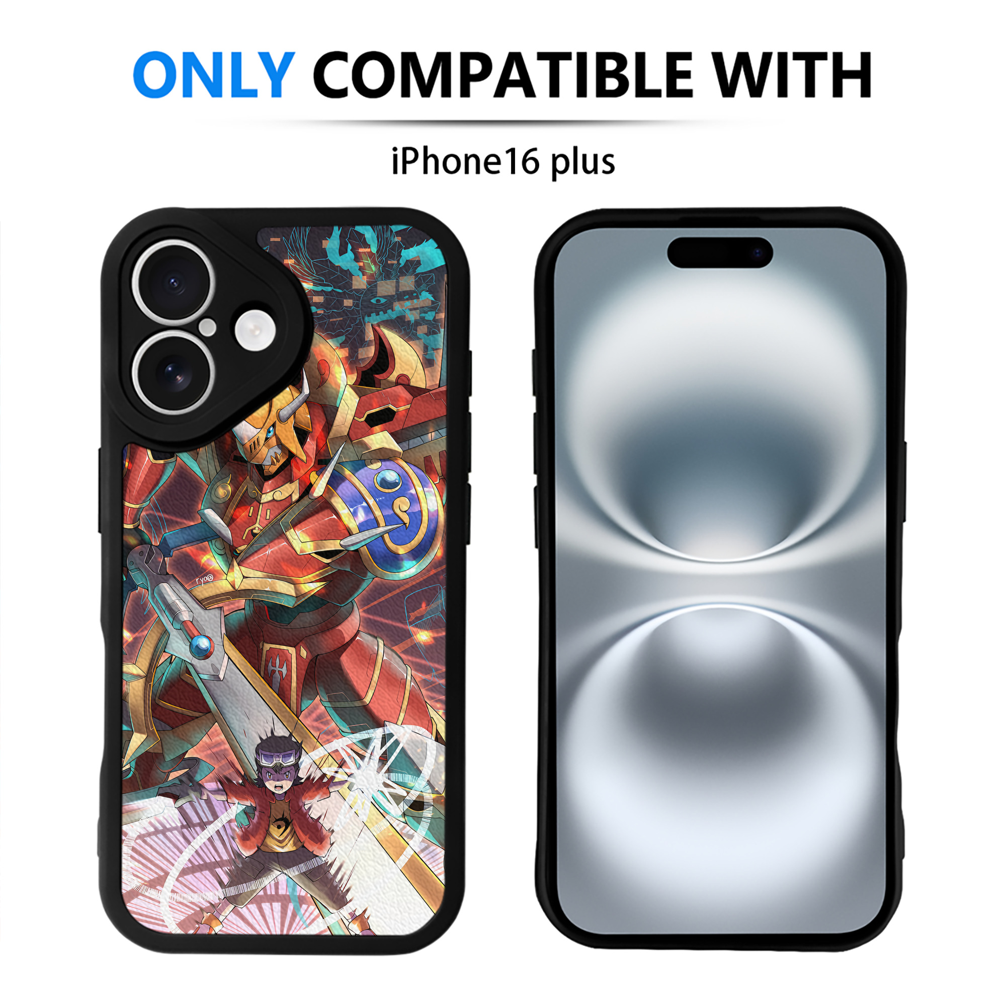 （画像用） Digimon デジタルモンスター/デジモン 【iPhone 16シリーズ対応】シリコンスマホケース（レザー調） 材質：シリコン